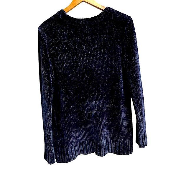 Orvis Navy Blue Chenille Crewneck Sweater Size S New without tags - Picture 2 of 11